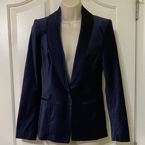 White House Black Market Jackets & Blazers - Classic Navy Velvet Women's Blazer